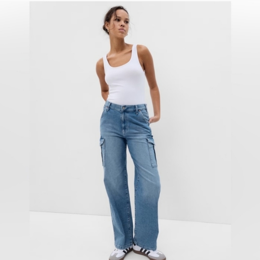 Gap 90s Loose‎ Cargo jeans,slouchy,retro,mid rise,31